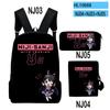 Popular VTuber Tsukino Mito Anime 3D Print 3pcs/Set pupil School Bags Laptop Daypack Backpack Inclined shoulder bag Pencil Case