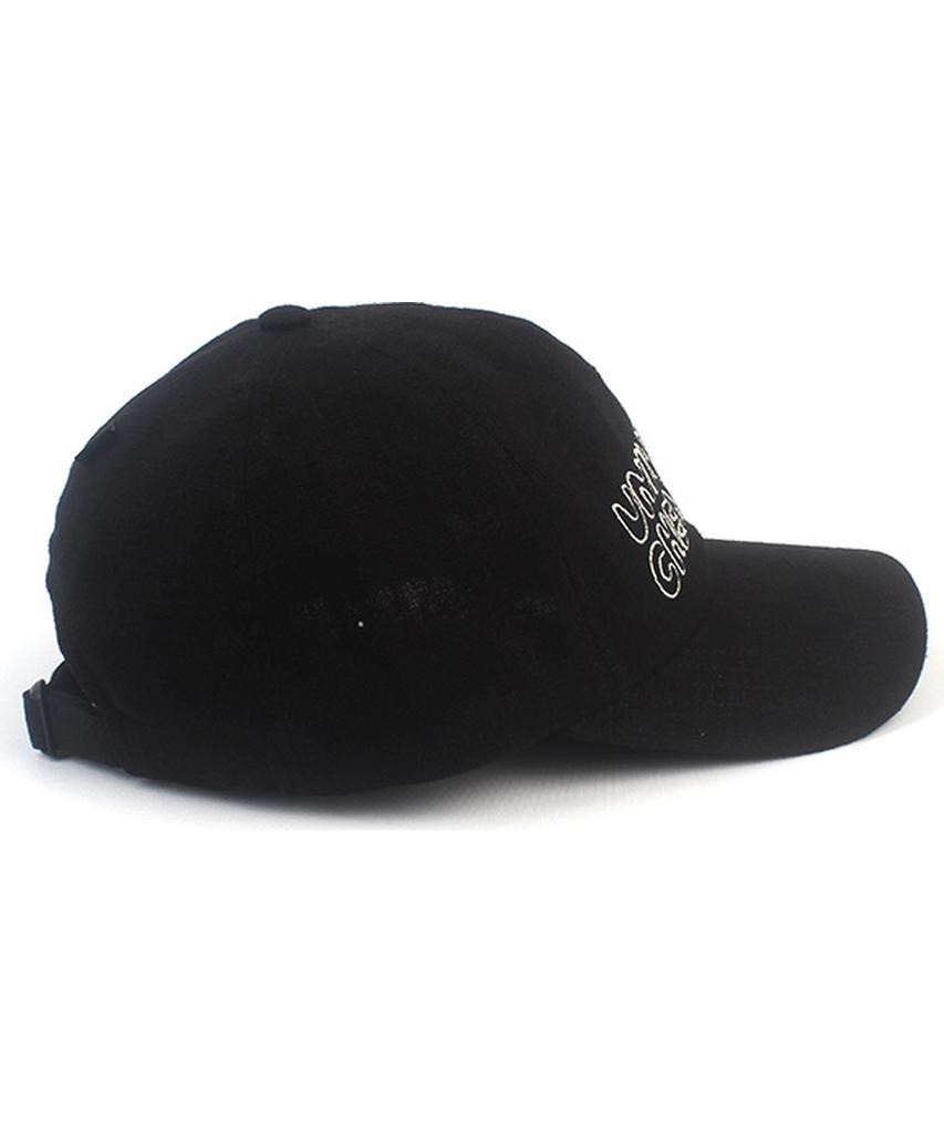 Yunibeosyeolkemiseuteuli Kitch Linen Black Ballcap Linen Hat