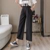 Summer Thin Wide Leg Pants Women's High Waist Nine-Tenths Straight Pants Spring Autumn Loose Stripe Trousers Blazer Pants