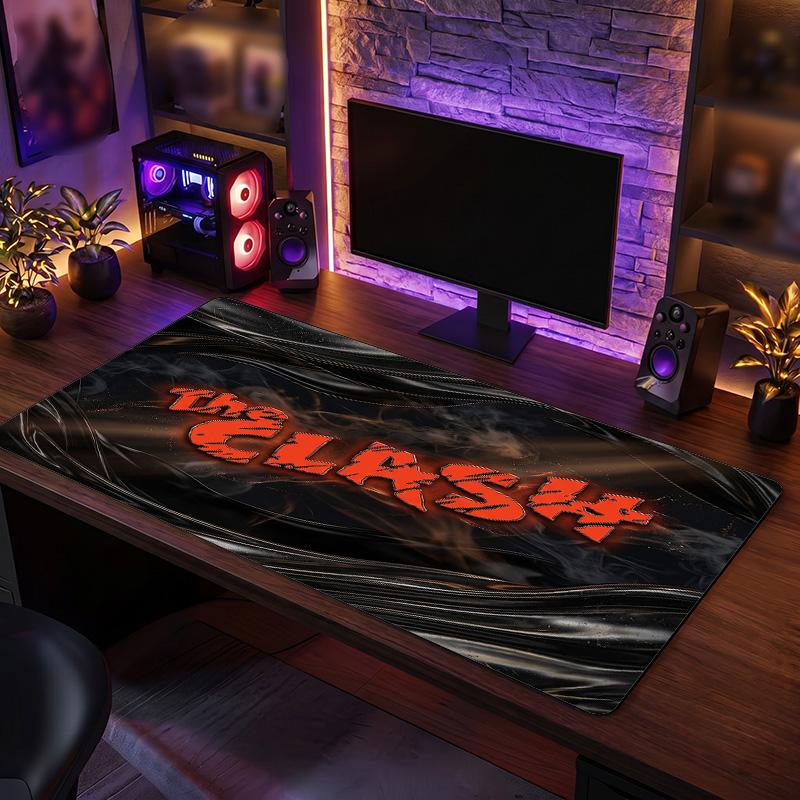 The Clash Print Large Mouse Pad Smooth Surface Anti?Slip Desk Mat For Gaming Office Laptop Decoration