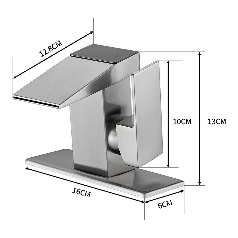 Luxury High Tech Digital Display Faucet ℉℃ Bathroom Basin Temperature Sensor Faucet Kitchen Sink Mixer Tap Vanity Waterfall Tap