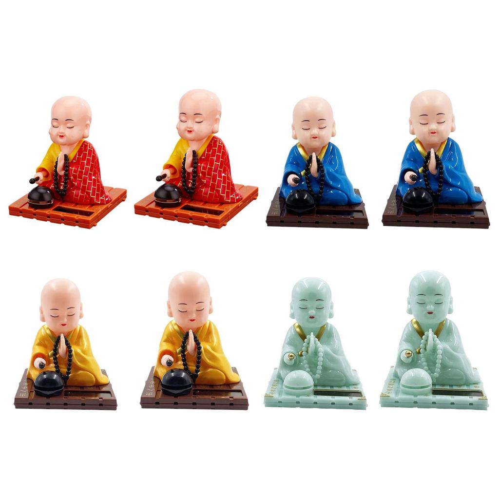 Car Dashboard Bobble Head Doll Solar Powered Little Figure
