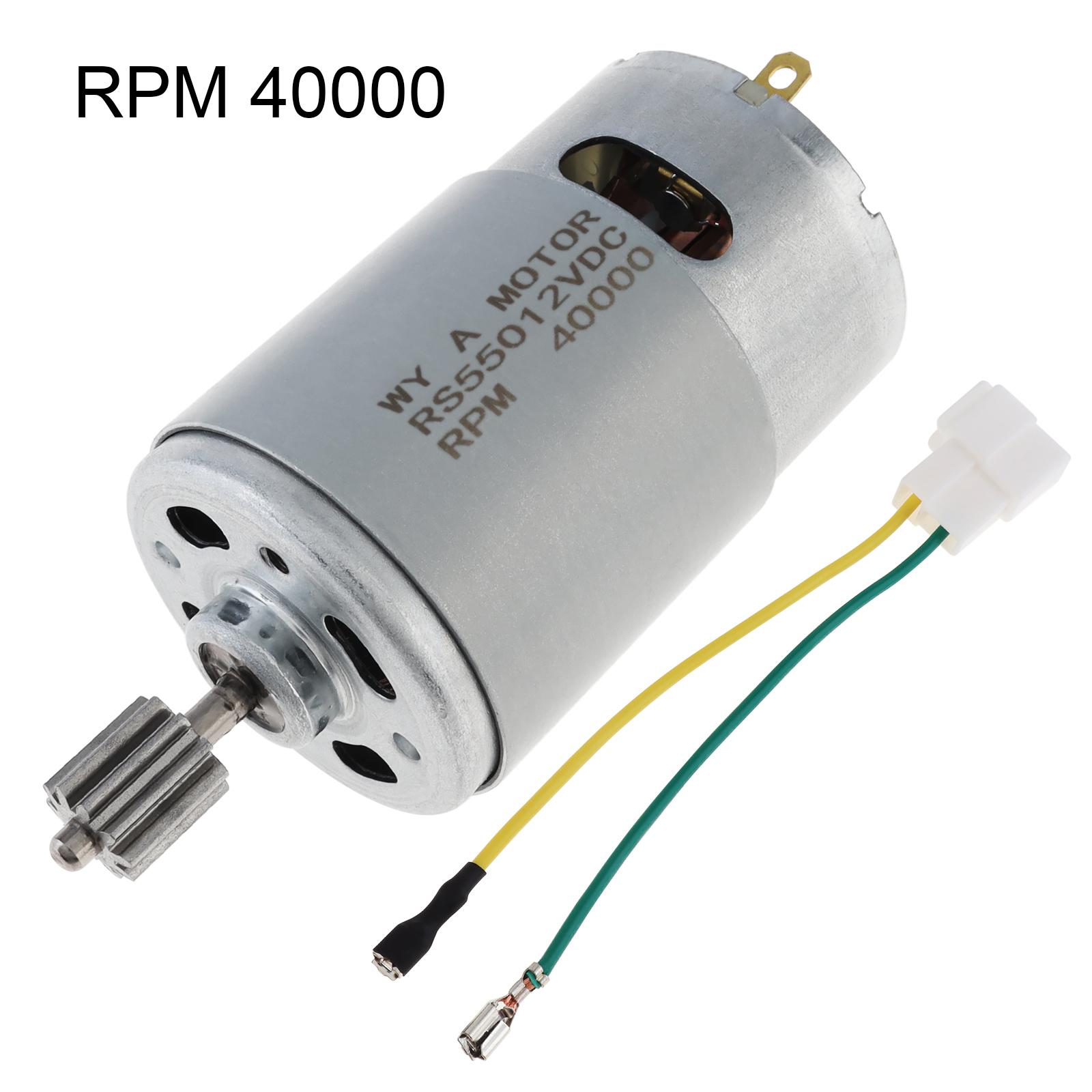 

Двигун постійного струму RS550 10 зубів Kids Ride On Toys Car Motor 6V / 12V High Speed ​​Electric Motor for Remote Control Car Motor 12V 40000 RPM