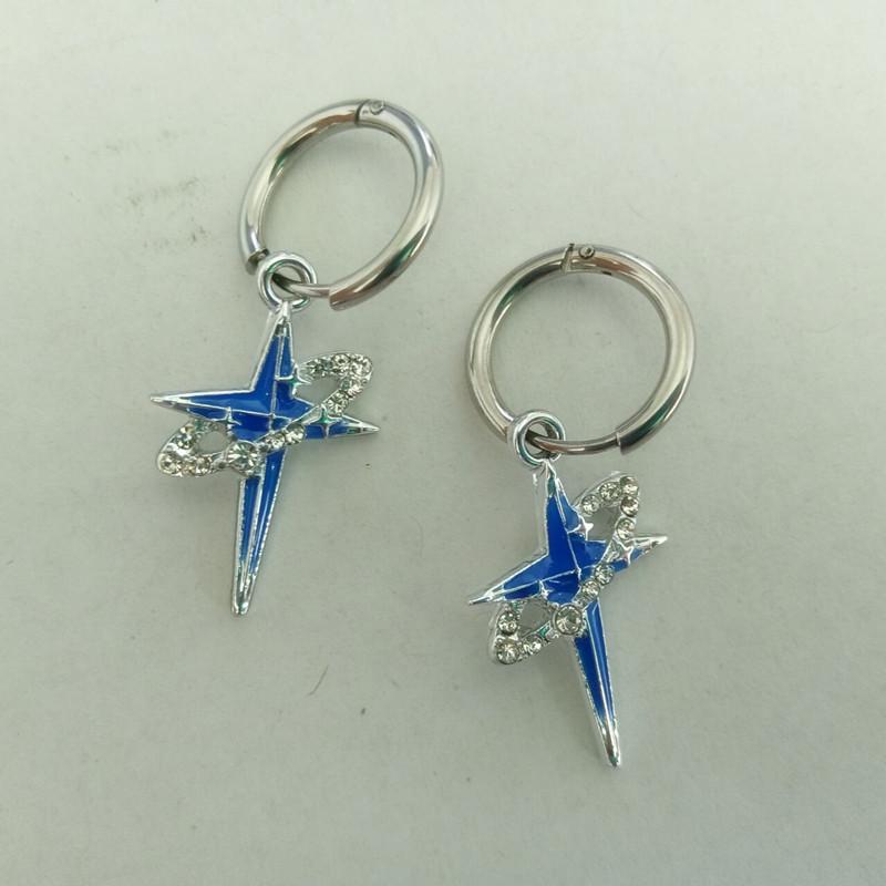 

Crystal Cross Drop Earrings for Women Gothic stainless Steel Cross Dangle Hook Earrings Girls Party Holiday Jewelry Accessories