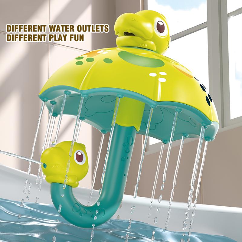 Water Kids Play Dinosaur Duck Umbrella Shower Children'S Water Spray Bath Toy Spinning Fun Parent-Child Interactive Bath Toys