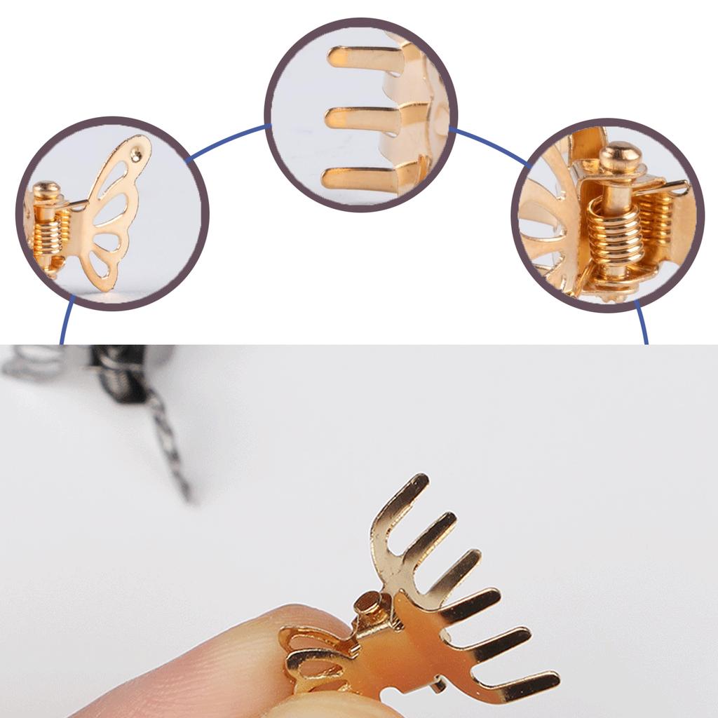20 Stück Mini Metall Schmetterling Haarklammern, Hohl Kleine Schmetterling Haarclips, Niedliche Seitenpony Zöpfe Haarspangen für Damen Mädchen Haarschmuck