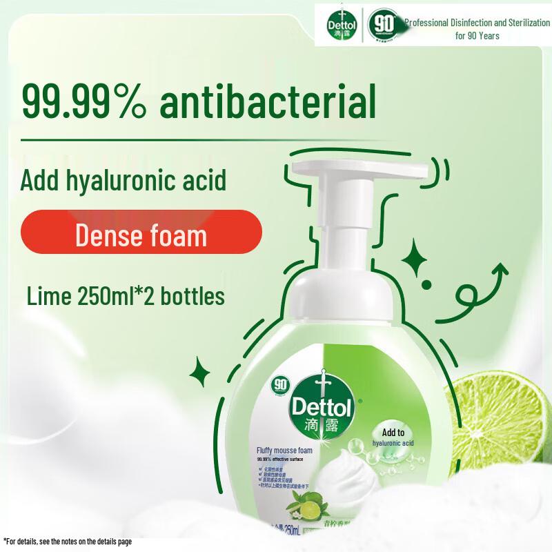 Dettol Lime Fresh Foaming Hand Soap Twin Pack