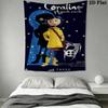 Coraline Tale Darkness Wonder Tapestry Wallmounted Fashion Print Homestay Soft Decoration Tapestry Atmospheric Background Cloth Christmas Gift