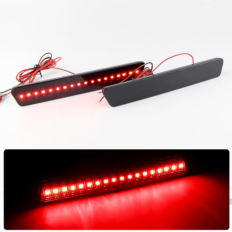 

2pcs OEM:XR3Z-15A448-AA Smoked/Red Lens Red Light Rear Bumper LED Side Marker Light for Ford Mustang 1999-2004 Accessories