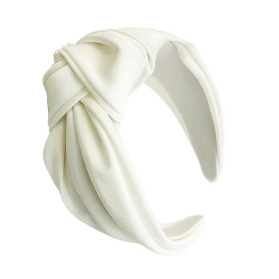 

Women Headband Bowknot Decor Pure Color Hair Hoop Lightweight Versatile Hair Decoration Hair Accessories білий