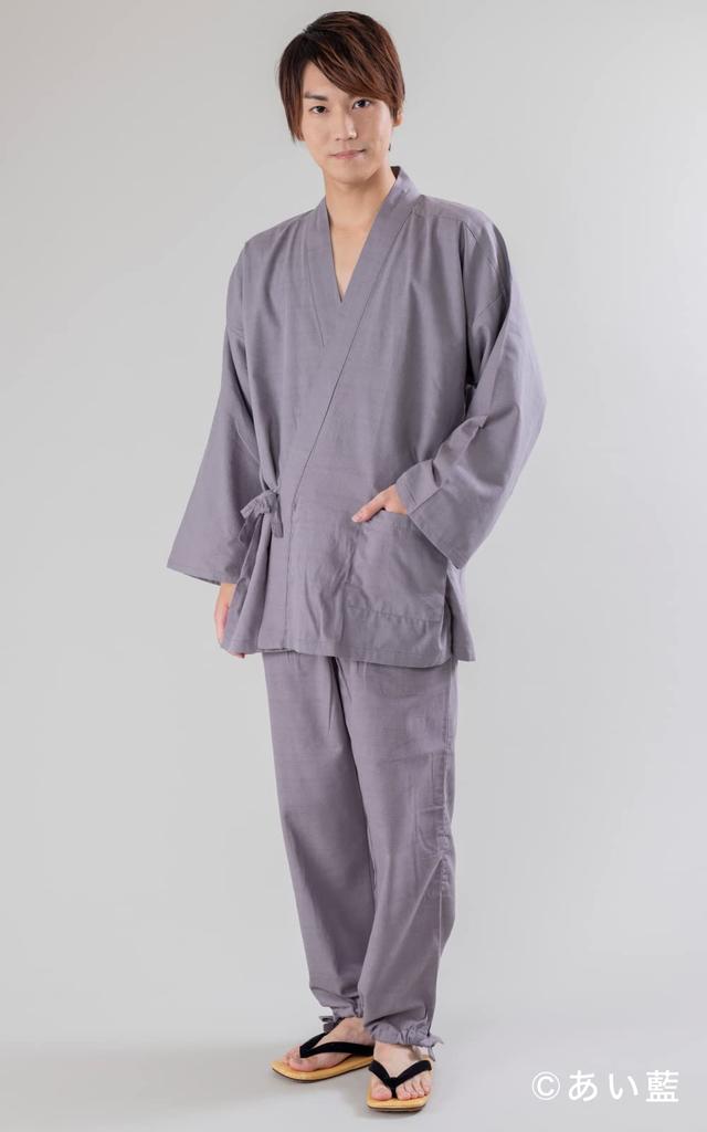 Aiai Wear Men's Slub-Weave Samue, Year-Round (M, Gray)