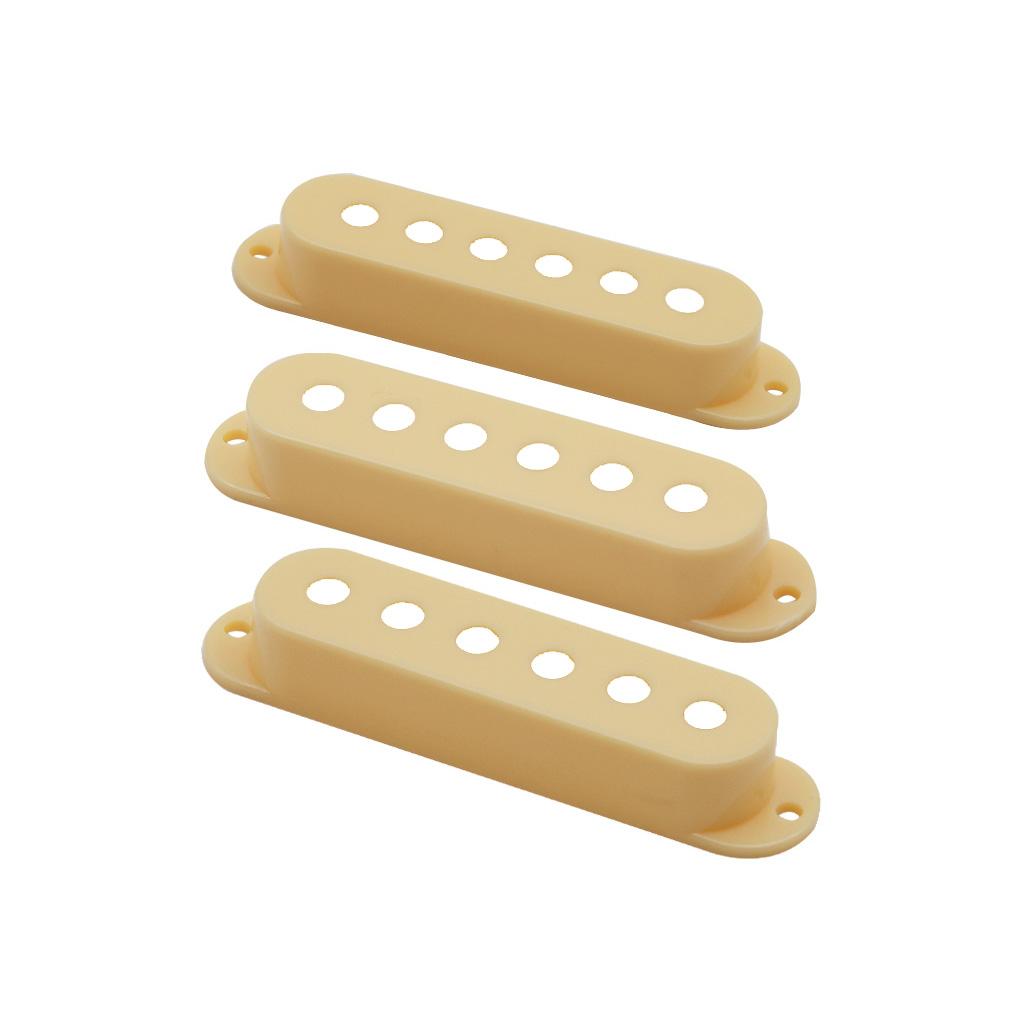 FLEOR 3pcs Plastic ST Guitar Pickup Covers Single Coil Covers for Electric Guitar