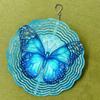 10 Inch Metal Wind Chime with 360 Degree Rotating Blue Butterflies for Patio Balcony Garden Decoration No Electricity Needed
