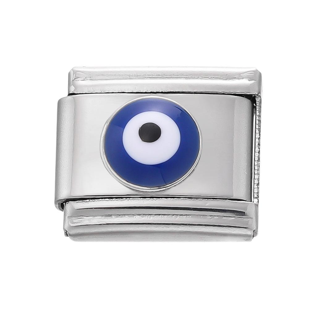 

Модуль для браслета из нержавеющей стали 9x10 мм с квадратным узором «глаз» для DIY - Аксессуар для украшений ручной работы 1pcs