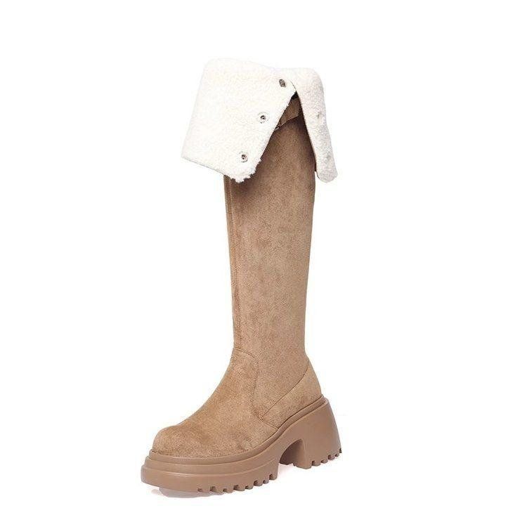 Over-knee Boots Brown Boots Women's Autumn and Winter 2025 New High-heeled Boots Versatile and Thin Tall Knight Boots