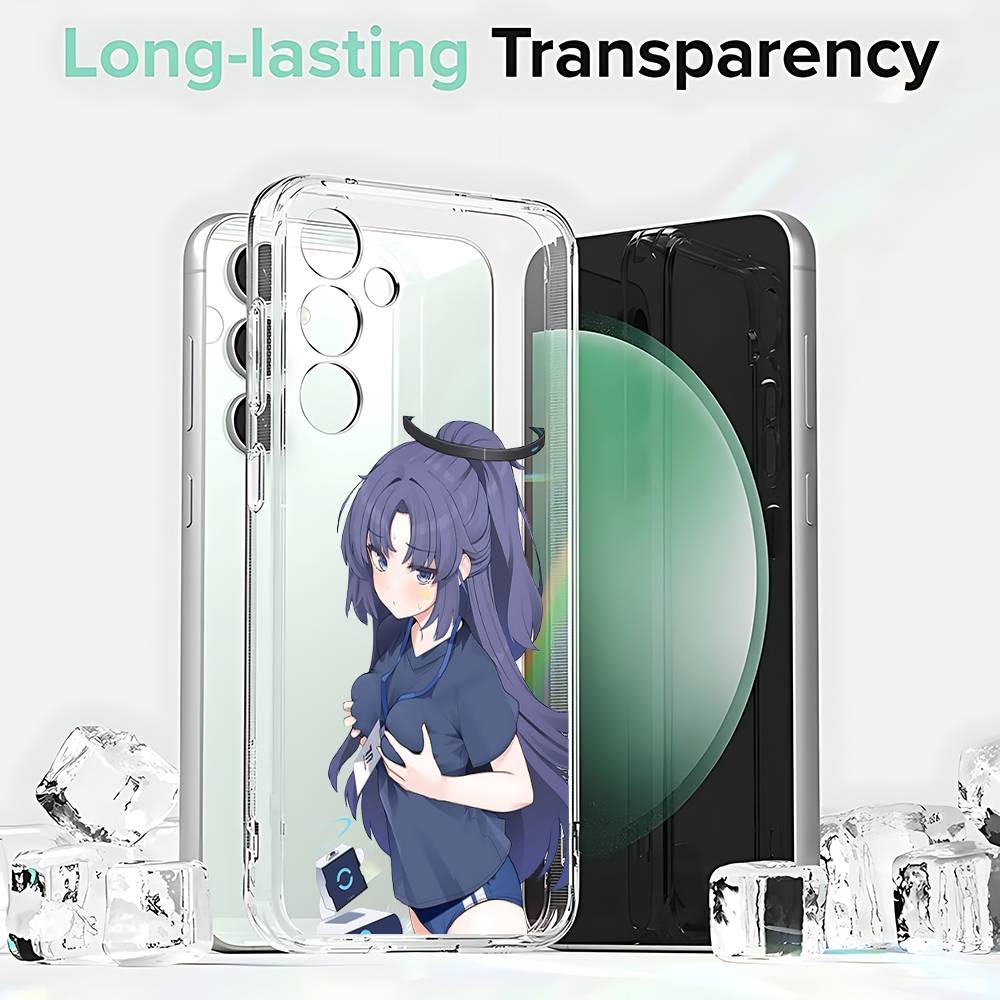 Hayase Yuuka Blue Archive Phone Case Silicone For Samsung S30,23,21,22,20 FE lite,S10,9,PIus Note20ultra Soft Transparent