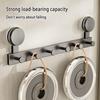4/5/6 Hooks Suction Cup Door Hook Rust-proof Metal Movable Clothes Hangers Detachable No Drilling Needed Robe Hook Wall Mounted