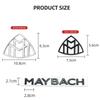 1pcs 3D ABS  Maybach Side Emblem Car GLS GLE S500 Logo sticker Rear Bumper tail door trunk sticker Emblem styling Accessories