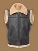 Winter youth zipper not hooded casual side seam pocket fur integrated vest