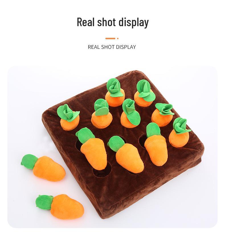 Popular Plush Carrot Sound-Making Bite-Resistant Dog Toy for Teething, Self-Entertainment, and Boredom Relief