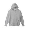 Champion Long Fleece with Oxford Gray Men's Full-Zip Hoodie, Sleeve, One-Point Logo, Basic, C3-W104Z,