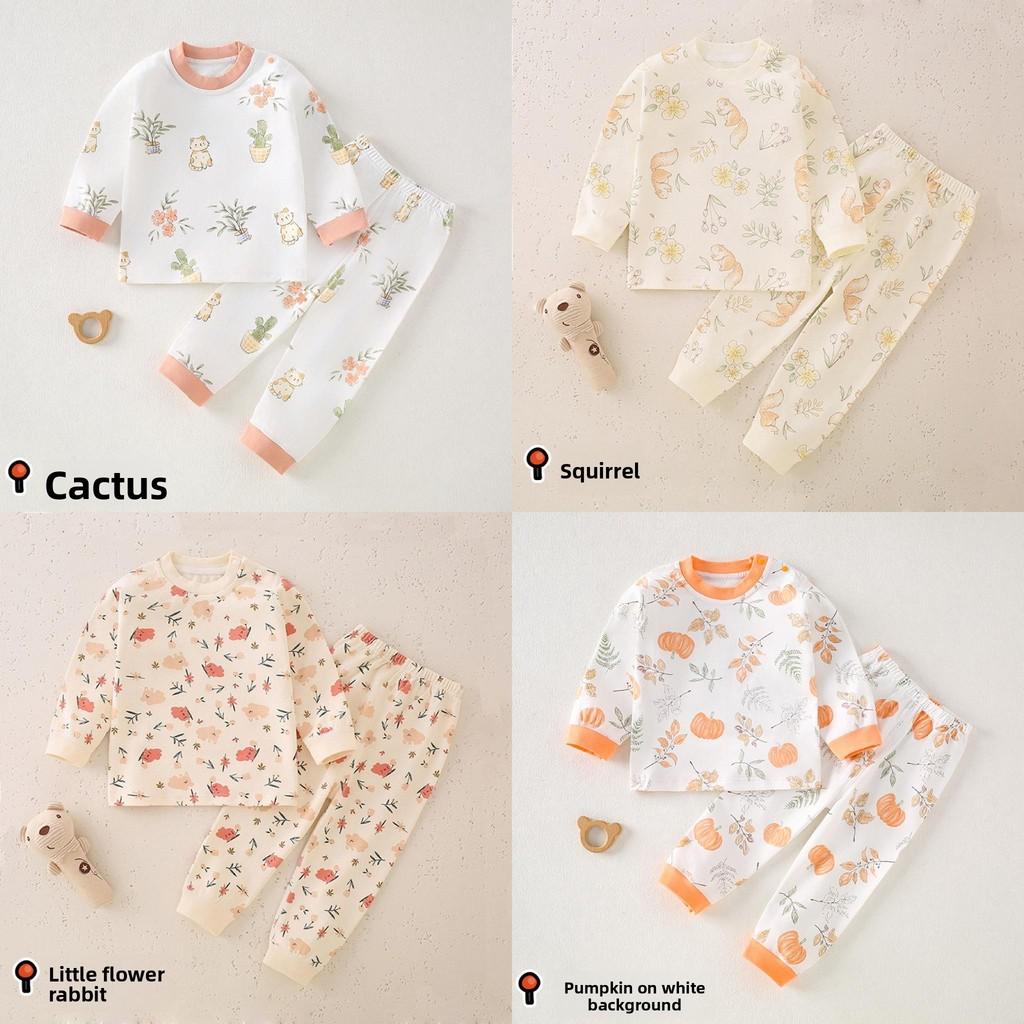 Baumwoll-Pyjama-Set für Kinder mit antibakteriellem Stoff für Kleinkinder Nachtwäsche und Loungewear