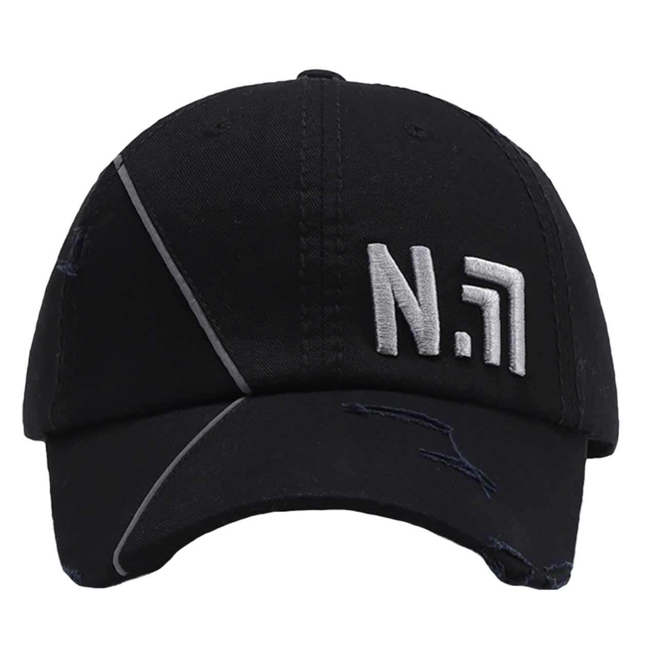 

Cap Hat with 3D Embroidered Letters Design Adjustable Casual Stylish CZ950 [White Fang] Men s Women s (Black) чёрный