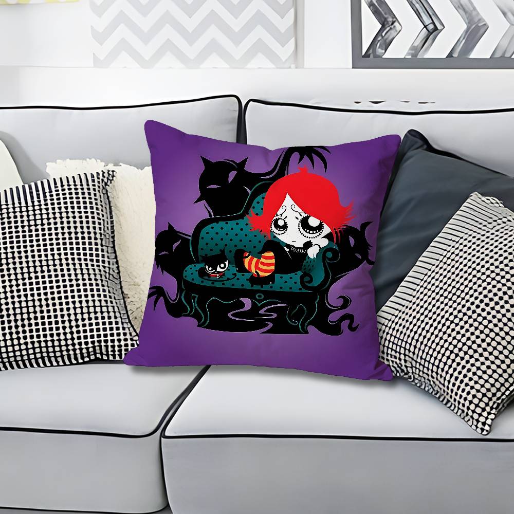 RRuby GGloom Gothic Various Sizes Square Pillow Case For Car Home Bedchamber Decor Custom Valentine gift