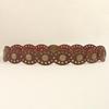 Women's Retro Wasteland-Style Oval Eyelet Waist Belt Dress