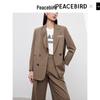 PEACEBIRD Women's Professional Double-Breasted Blazer