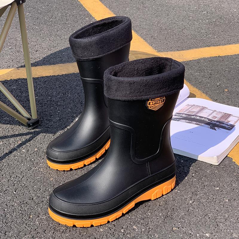 Wholesale Factory Men Anti-slip Waterproof Fashion Rain Shoes Rain Boots