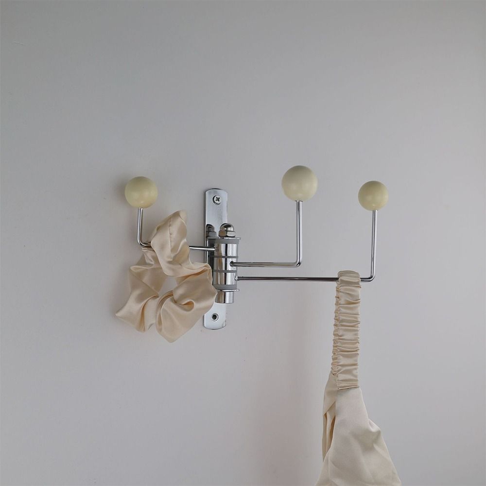 Metal Rotatable Hook 3 Hooks Bedroom Storage Holder Convenient Hanging Rack  Wall Storage