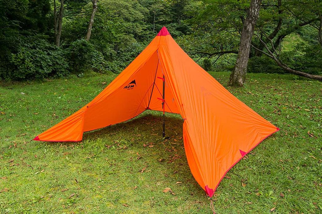 MSR Outdoor Camping Monopole Shelter Front Range Orange for 4 People Japanese 37038 [Genuine Product]