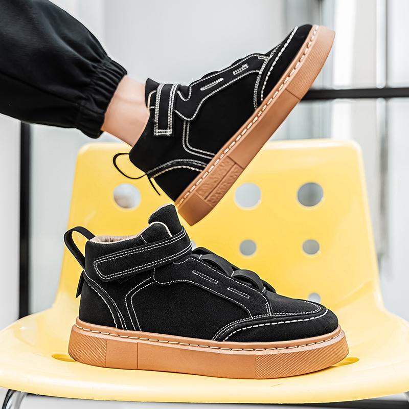 Shoes for Men Fashionable Suede High Top Casual Sneaker Outdoor Comfortable Non-slip Wear-resistant Men Short Boots Botas Hombre