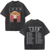 Imagine Dragons Loom World Tour Vintage Washed T Shirt Rock Band Tshirt Unisex Women Aesthetic Trendy Cotton Short Sleeve T Shirt