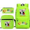 Cartoon Teacup Head Cuphead Student School Bag Backpack Three-piece Set Children's Shoulder Bag Pencil Bag
