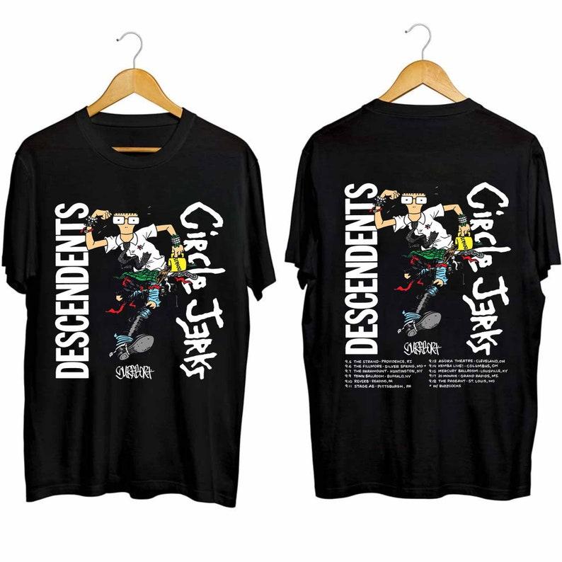 

300GSM футболка из плотного хлопка Descendents Fall Tour рубашка Descendents Band Fan рубашка Descendents концертная рубашка для фанатов