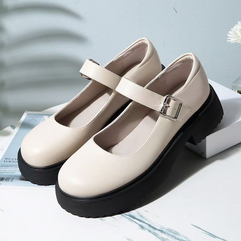 Black Work Shoes Women's Spring and Autumn Leather Shoes Are Not Tired After Standing for a Long Time Women's Shoes with Soft Soles and Comfortable