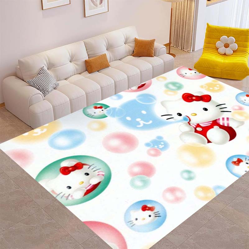 This Brand New Hello Kitty Rug Is Perfect for Home Décor and Can Be Used In Game Rooms, Bedrooms, Living Rooms, and Other Spaces