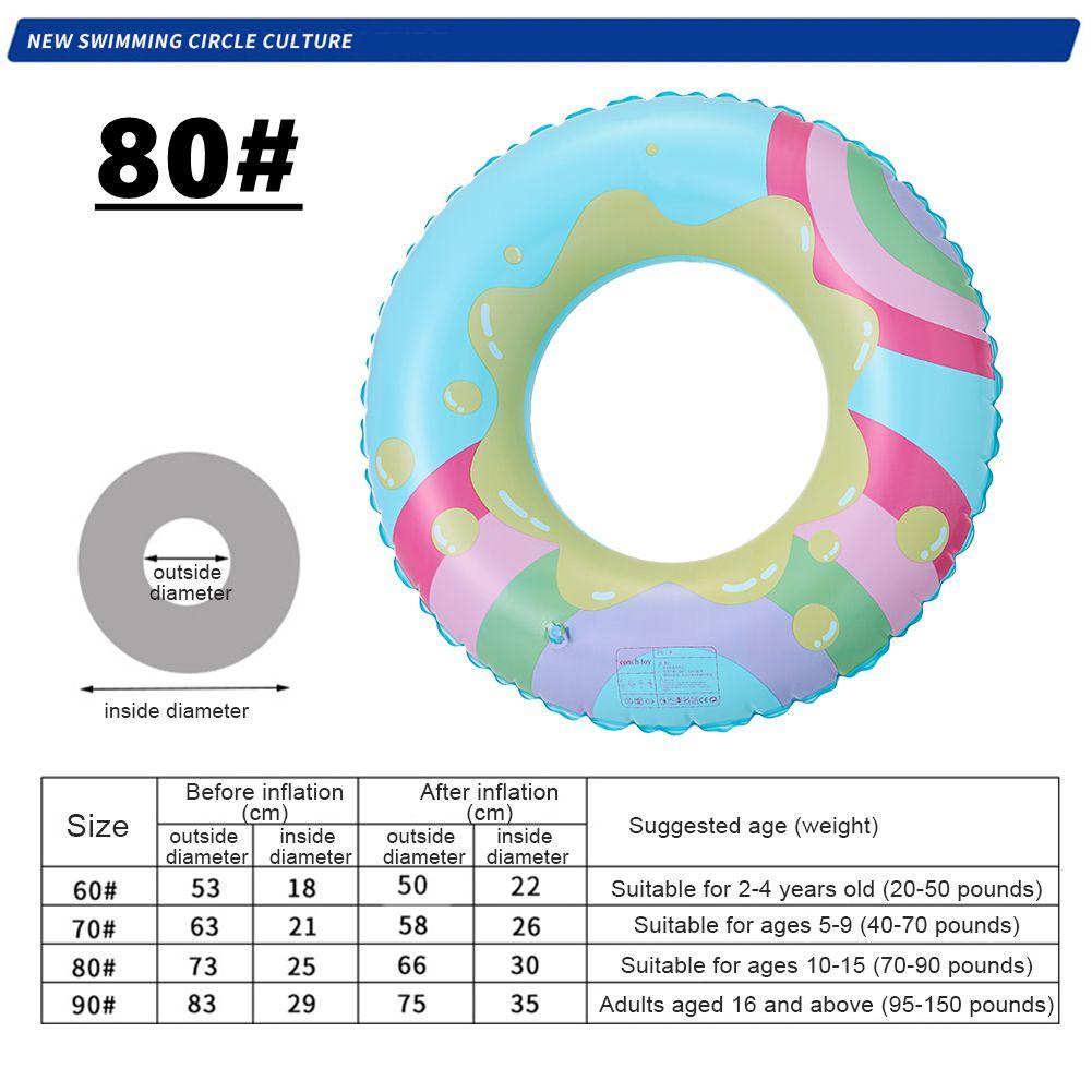 Inflatable Swim Ring PVC Swimming Ring Summer Floating Rings For Children Kids Adult Swimming Circle Pool Float Water Park Toys