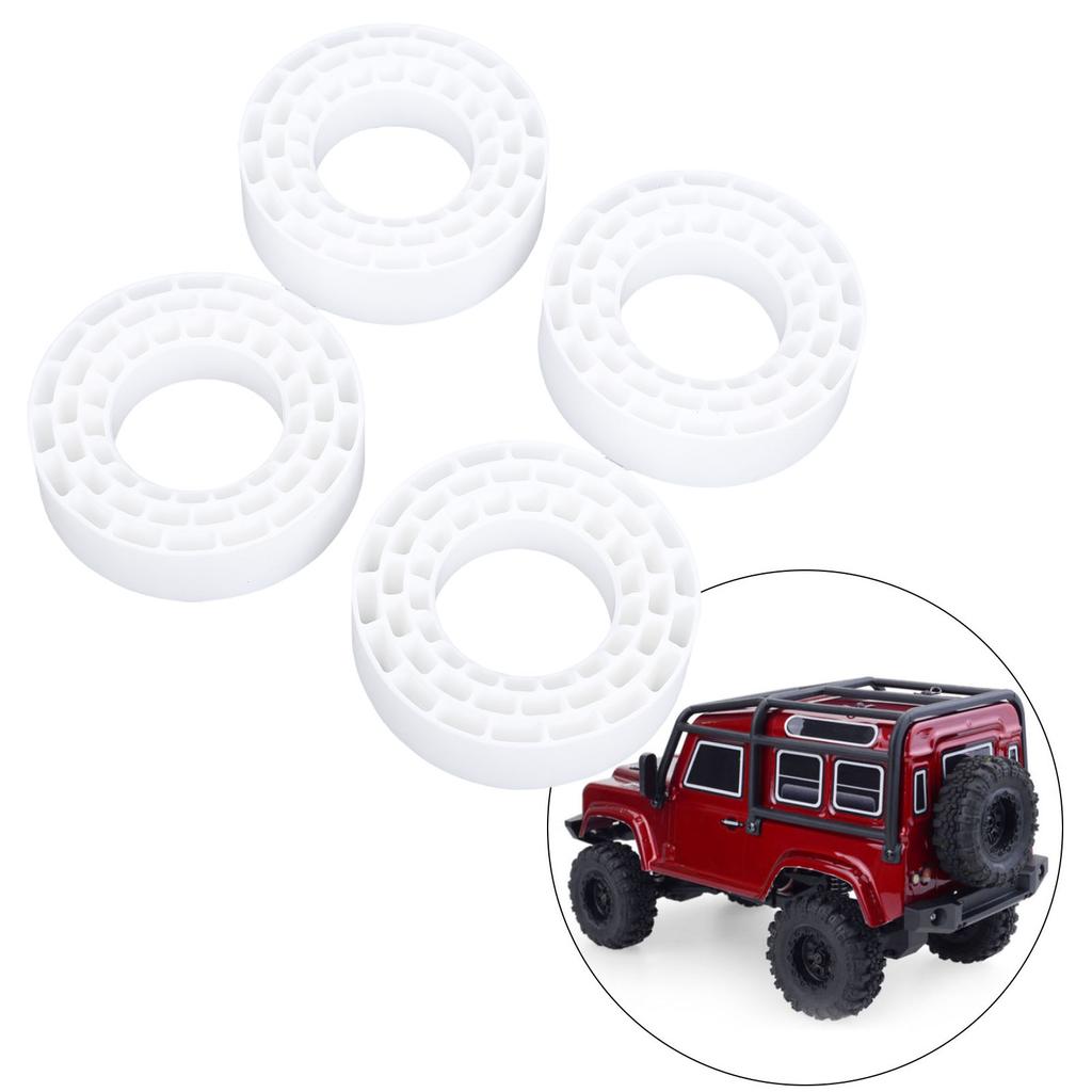 4pcs 1.55 Inch Wheel Tire Inserts Water Proof Double Layer Hollow Soft Silicone Tire Inner Fillers for RC Car Accessories