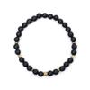 Jbans Classic Golden Point 6Mm Micro-Cut Onyx Gemstone Bracelet (C2201-Ac856_Bk)