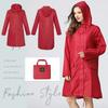 Raincoat for Outdoor Hiking, Mountaineering, Walking, Waterproof Korean-Style Long Fashion Travel Rain Poncho, Single-Person Women's Thin Jacket