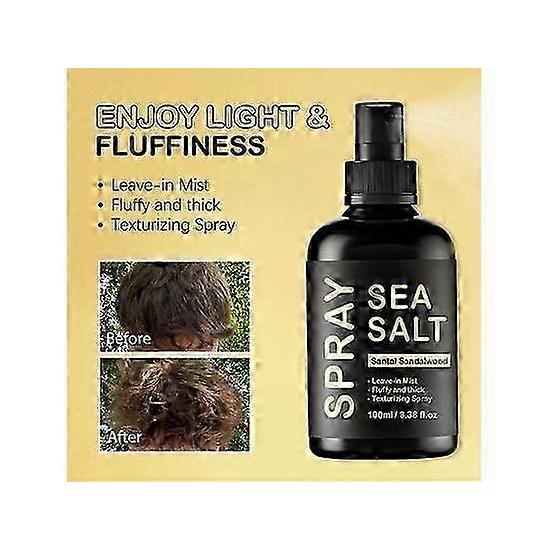 Based Sea Salt Spray, Natural Finish Sea Salt Spray For Hair, Volumizes & Texturizes,Light & Non-Greasy Hair Styling Spray for Women Men 100ml
