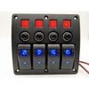 Panel Overload Protection Waterproof LED Switch Panel DC12/24V ON-OFF Aluminium Switches Boat Car Marine Rocker Switch