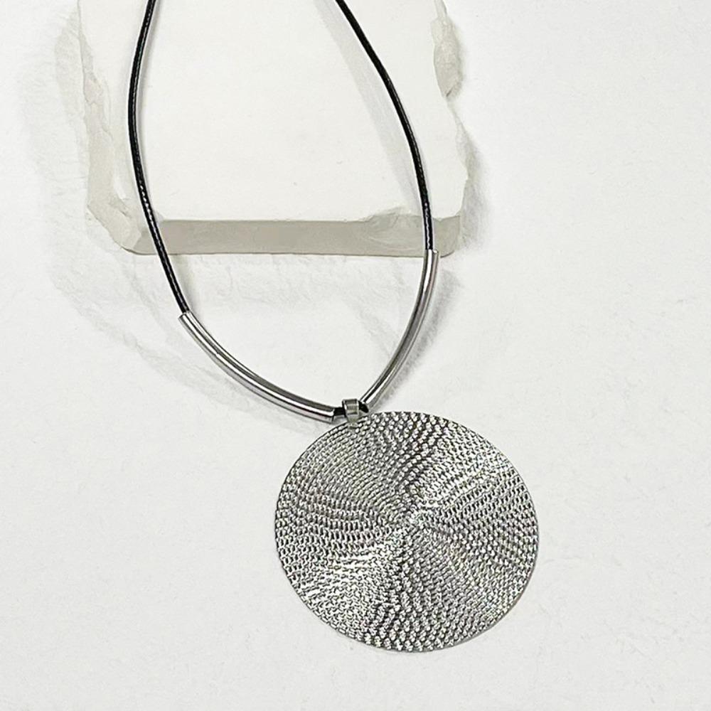 

Круглое колье-цепочка, преувеличенное колье, ювелирное изделие, подарок для праздничной вечеринки silver 6cm round