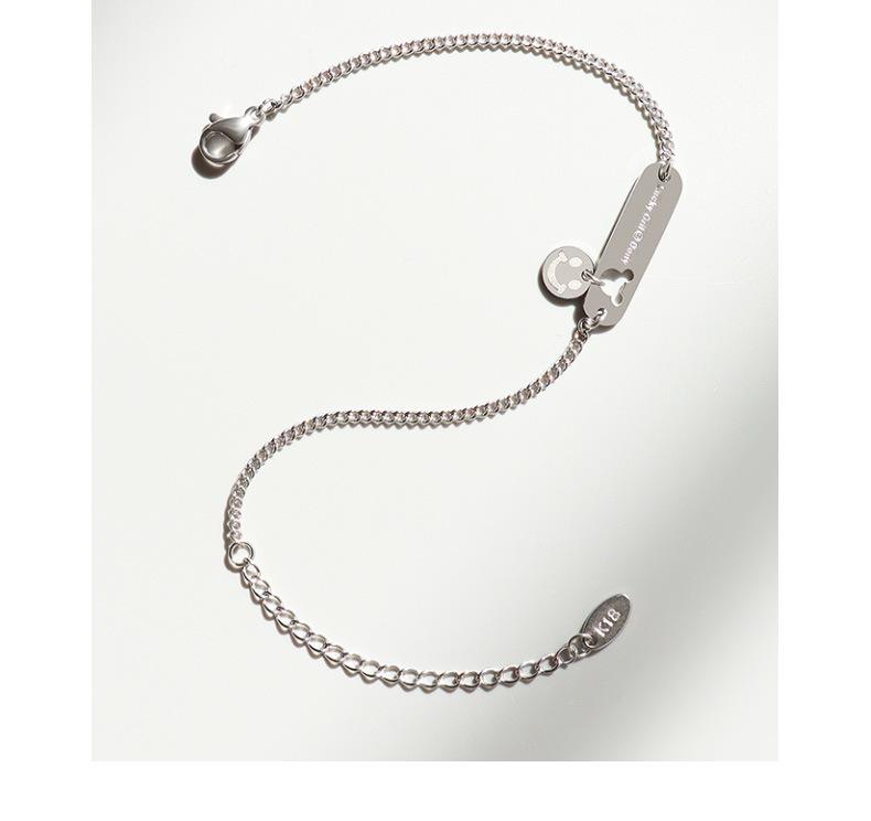 18K Gold Titan Smiley Maus Anhänger Armband - Europäischer & Amerikanischer Stil für Frauen, Weihnachts-Bestie-Geschenk