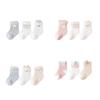 3 Pairs Ultra Soft Cotton Infant Socks with Ventilated Mesh Comfortable Wear for Enhances Breathability Whole Day Comfort