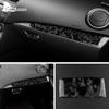 Real Soft Carbon Fiber For Mazda 3 2010 2011 2012 2013 Co-pilot Dashboard Holder Trim Interior Cover Sticker Car Accessories