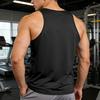 Men Vest Slim Fit Sleeveless Round Neck Summer Camisole Pure Color Racerback Design Summer Sport Vest
